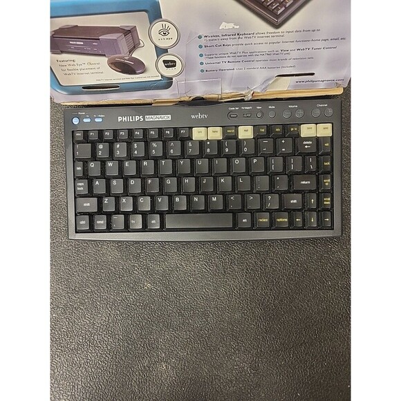 Philips Magnavox Webtv Plus MWK122BK Wireless MSN WebTV Keyboard Untested - Picture 3 of 9